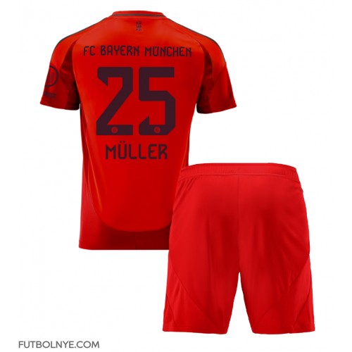 Camiseta Bayern Munich Thomas Muller #25 Primera Equipación para niños 2024-25 manga corta (+ pantalones cortos)